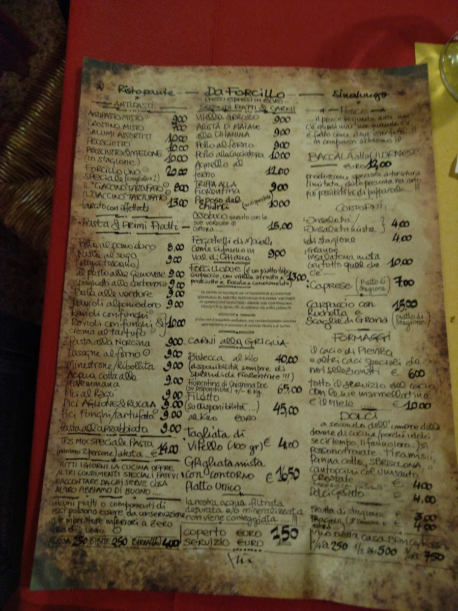 Menu Forcillo Ristorante Locanda & Camere-10