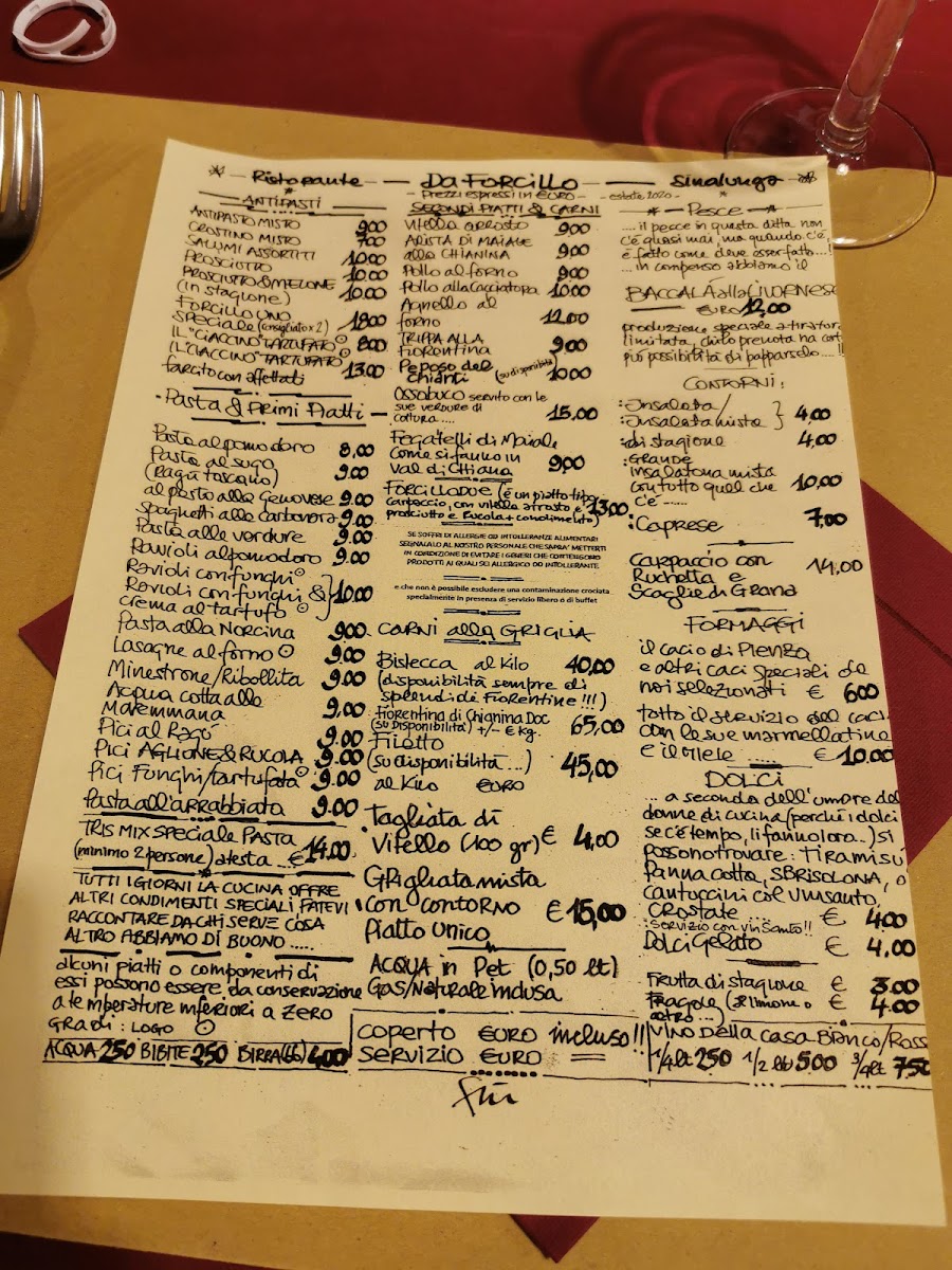 Menu Forcillo Ristorante Locanda & Camere-7