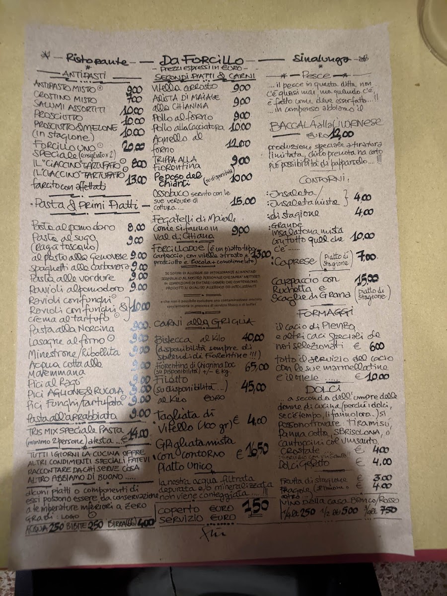 Menu Forcillo Ristorante Locanda & Camere-9